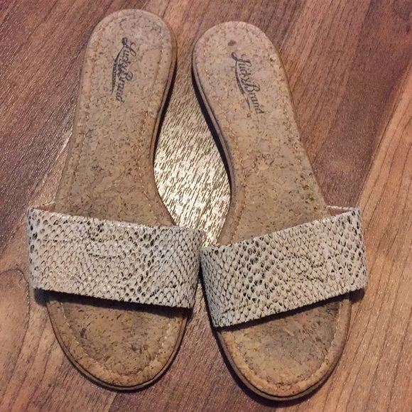 Lucky Brand Shoes - Lucky brand faux snakeskin sandals size 8M/38